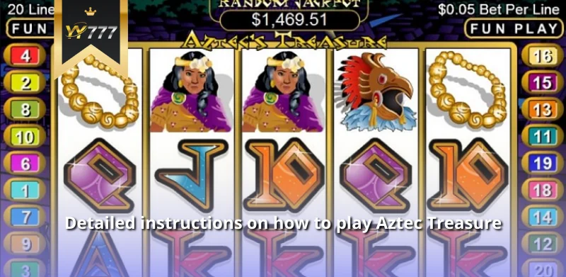 Detailed instructions on how to play Aztec Treasure